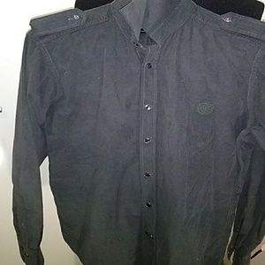 Versace Collection Corduroy Grey Shirt